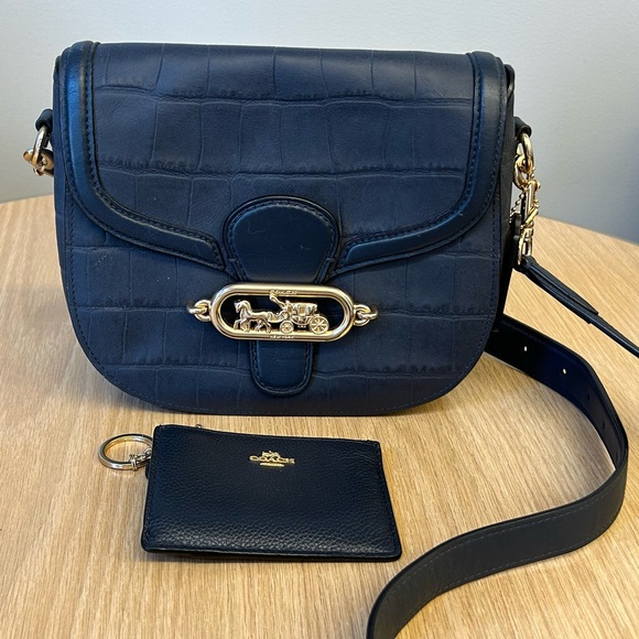 Coach Jade Saddle Bag in Croc - Picture 3 of 6